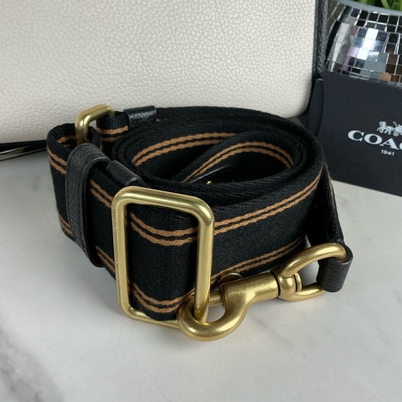 Coach Field Tote 30 Colorblock Black Tan Cream Tote Hand Shoulder Bag Fall Unise - Picture 7 of 15